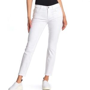 NEW CURRENT/ELLIOT WHITE CROPPED SKINNY JEANS